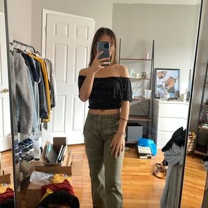 Black Urban Outfitters Off shoulder top
